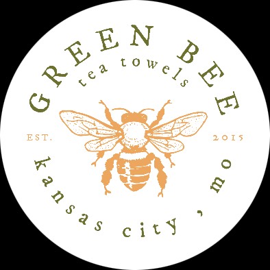 Green Bee Tea Towels Image